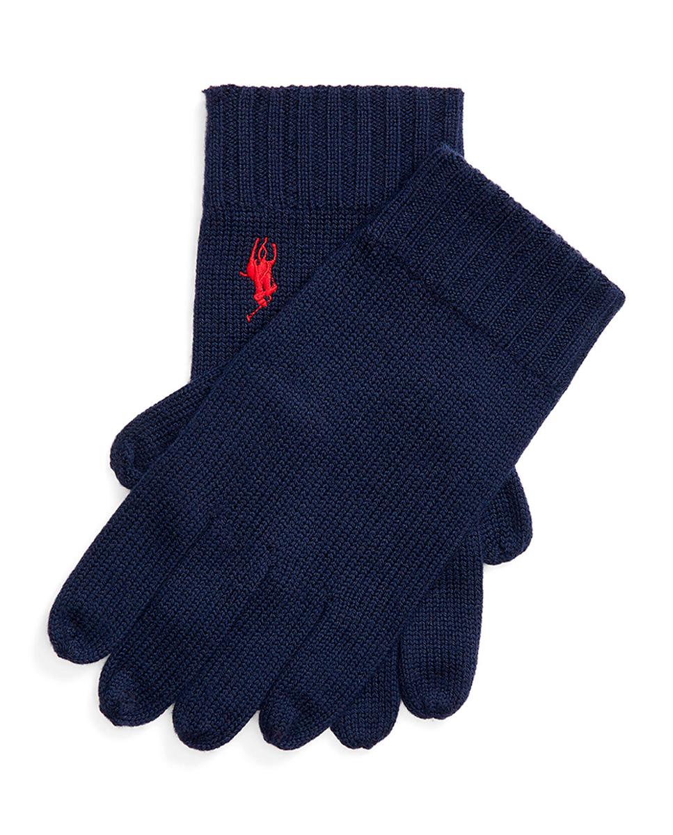 Imagen 0 de Guantes de hombre de lana con el caballo bordado