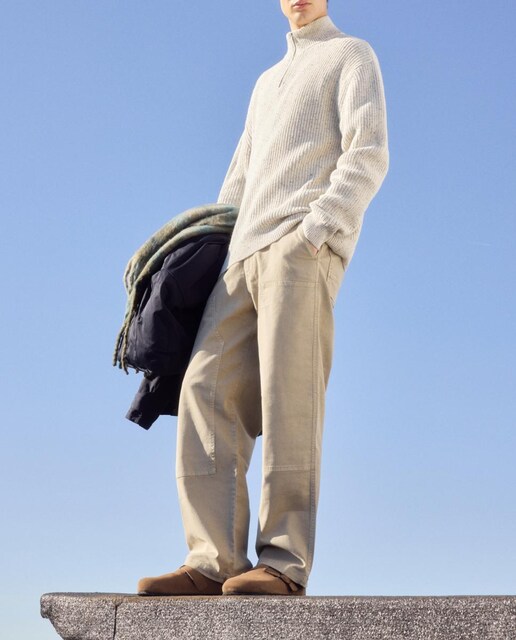 Imagen 0 de Jersey media cremallera canalé neps de hombre