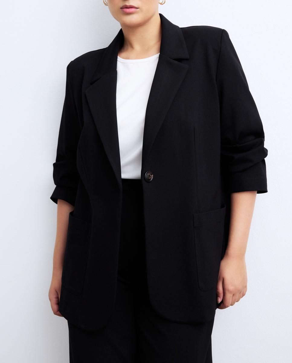 Imagen 0 de Blazer de punto liso de mujer