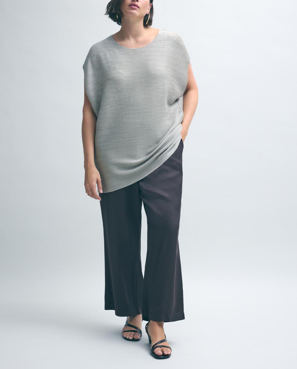 Imagen 0 de Pantalón ancho fluido de mujer satinado