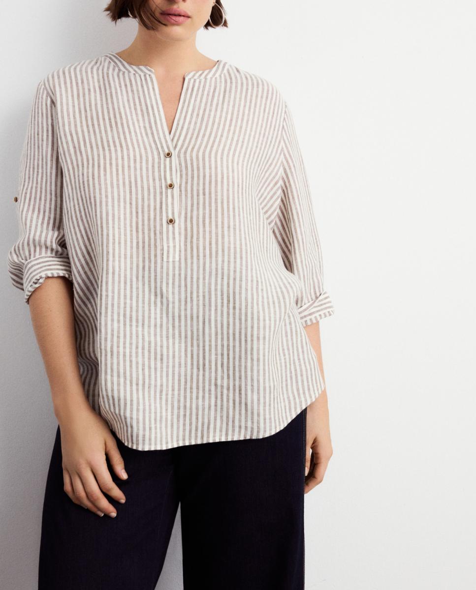 Imagen 0 de Blusa de lino estampada