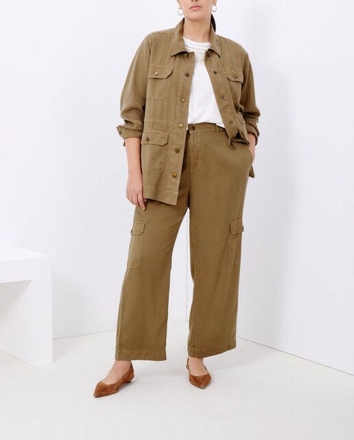 Imagen 0 de Chaqueta tipo sahariana de mujer de lyocell