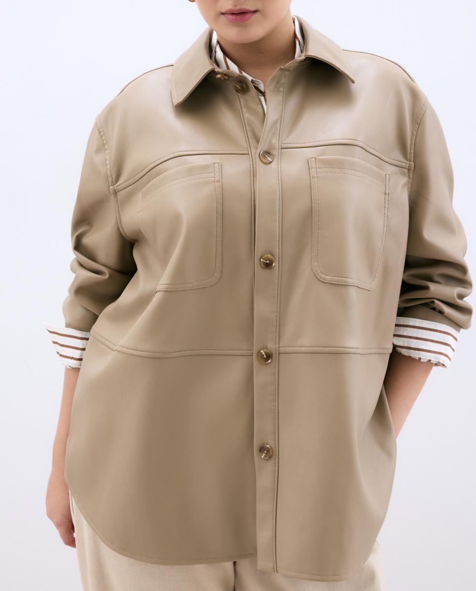 Imagen 0 de Sobrecamisa de mujer efecto piel