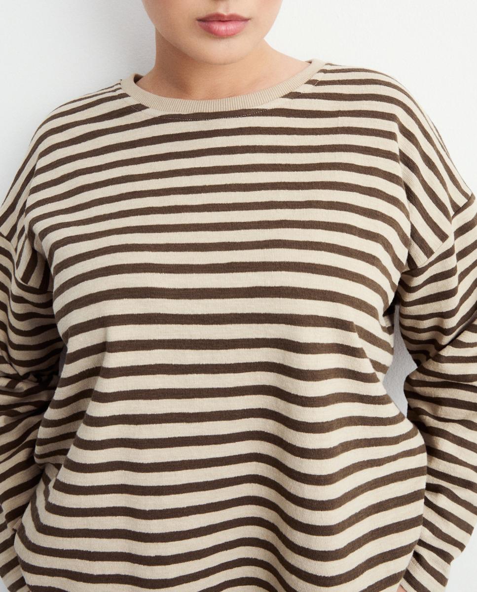 Imagen 0 de Camiseta de mujer a rayas