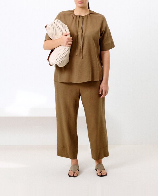Imagen 0 de Pantalón lino mezcle de mujer