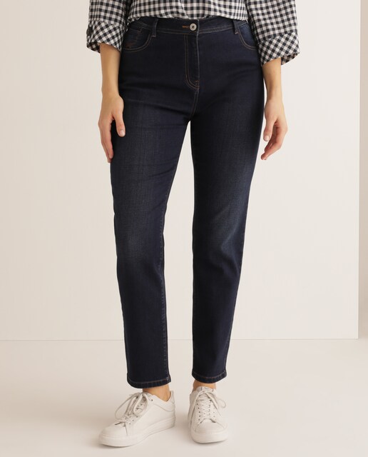 Imagen 0 de Vaquero pitillo de mujer talla grande con efecto lavado