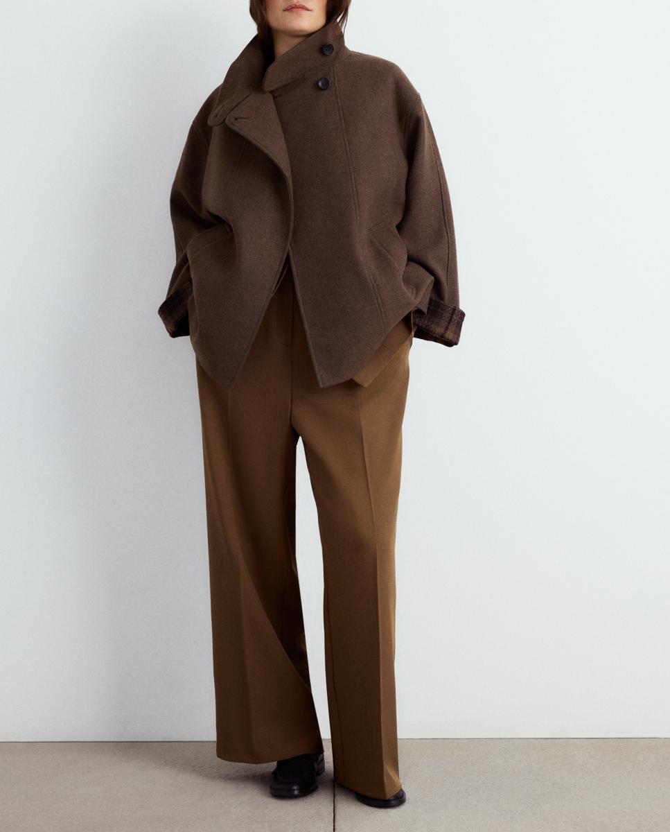 Imagen 0 de Chaquetón corto mezcla lana con acolchado interior