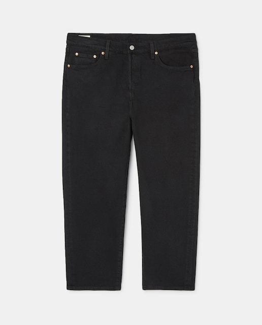 Imagen 0 de Vaquero de mujer 501® Crop recto lavado oscuro