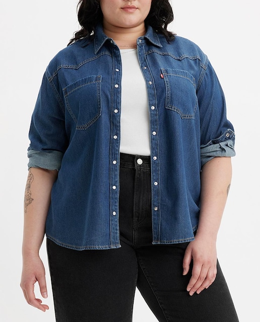 Imagen 0 de Camisa vaquera de mujer de manga larga