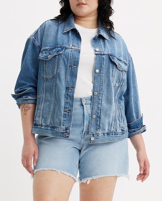 Imagen 0 de Cazadora vaquera relaxed de mujer