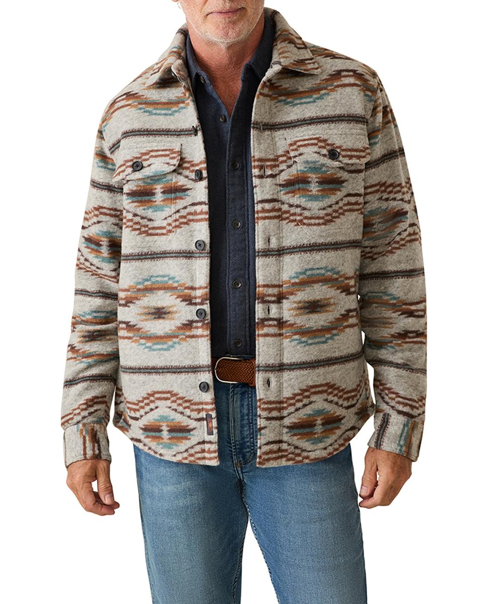 Imagen 0 de Sobrecamisa de hombre tejido etnico