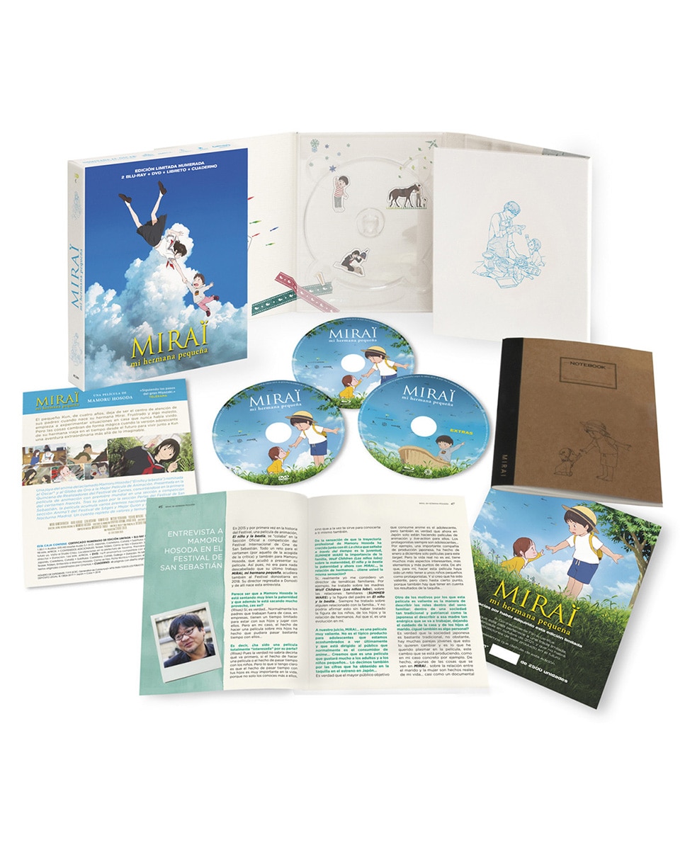 Imagen 0 de Mirai, mi hermana pequeña  (Edicción Limitada Numerada) (Blu-Ray + DVD + Libro + Cuaderno)