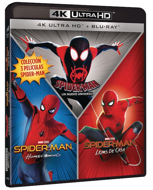 Imagen 0 de Pack Spider-man (Homecoming - Lejos de casa - Un nuevo universo) (4K Ultra HD + Blu-Ray)