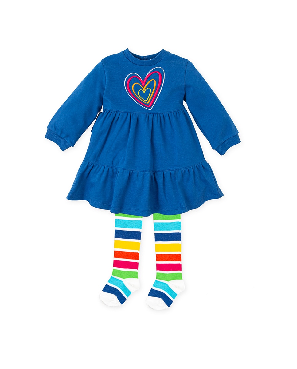 Imagen 0 de Conjunto de vestido y leotardos corazón