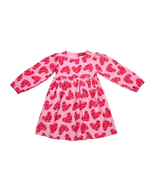 Imagen 0 de Vestido de niña con estampado corazones
