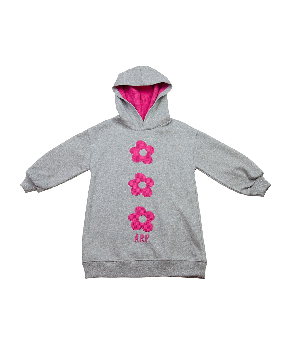 Imagen 0 de Vestido de niña con capucha flor