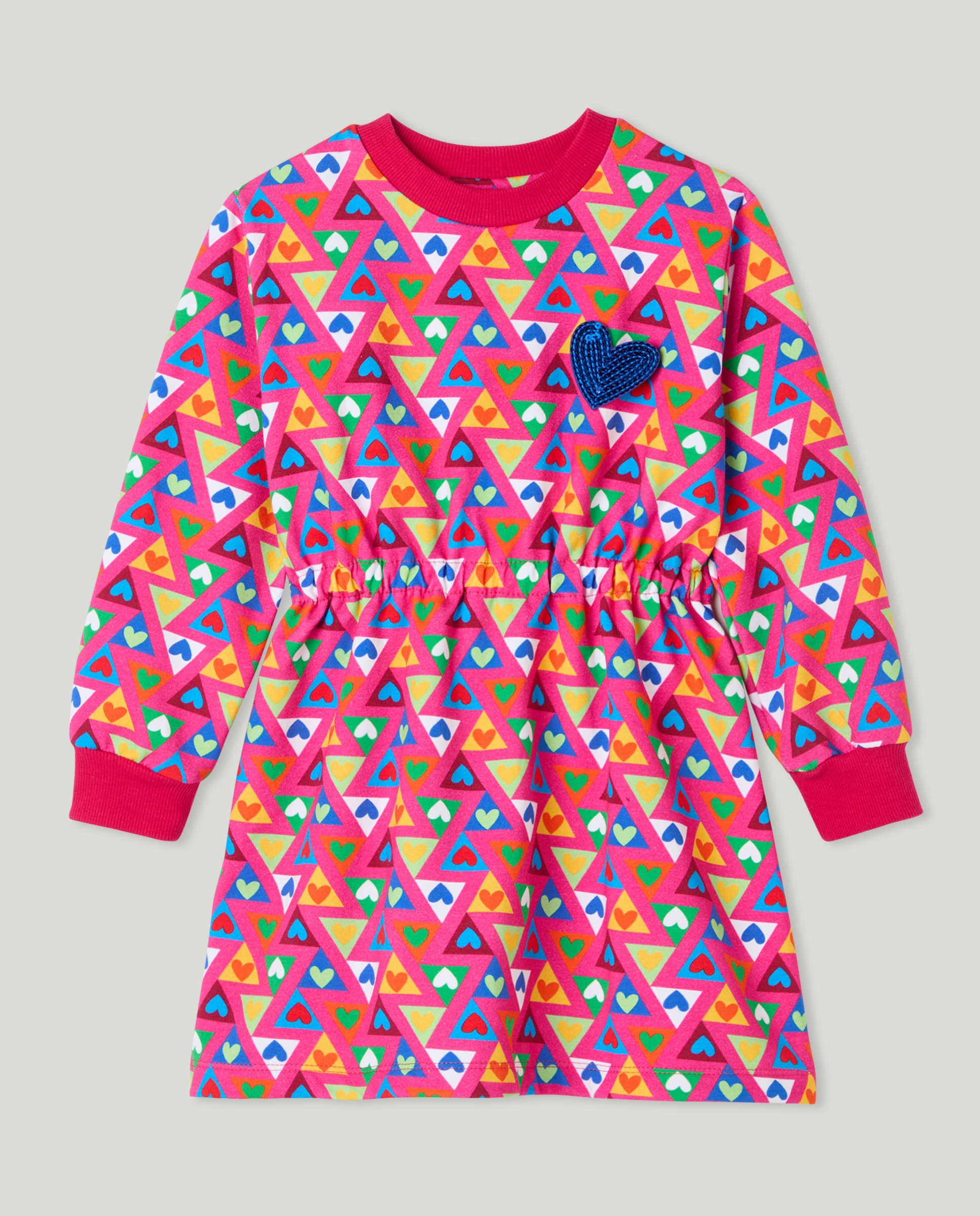 Imagen 0 de Vestido de niña con estampado corazones