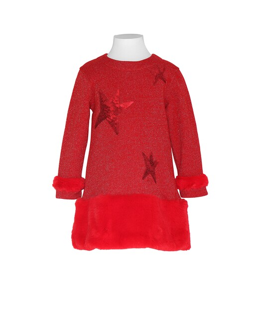 Imagen 0 de Vestido de niña de estrellas con peluche