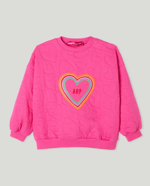 Imagen 0 de Sudadera de niña con corazón bordado