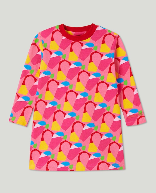 Imagen 0 de Vestido de niña con estampado corazones