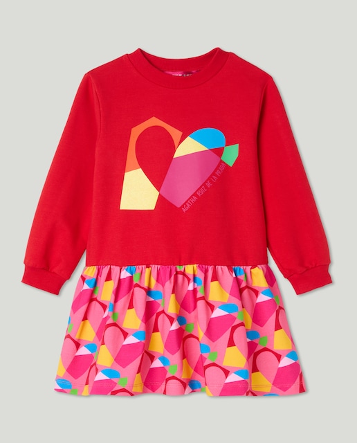Imagen 0 de Vestido de niña con estampado corazones
