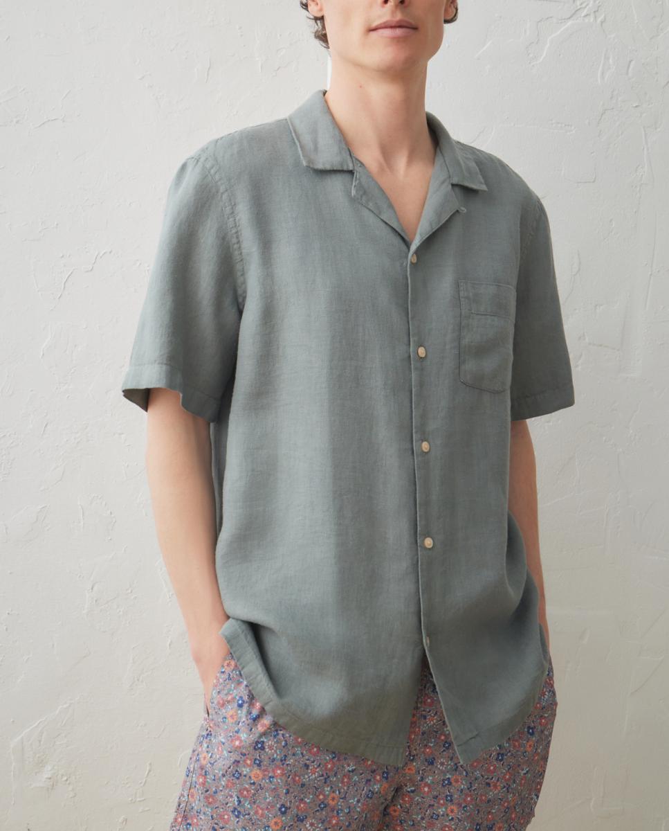 Imagen 0 de Camisa de hombre manga corta lino