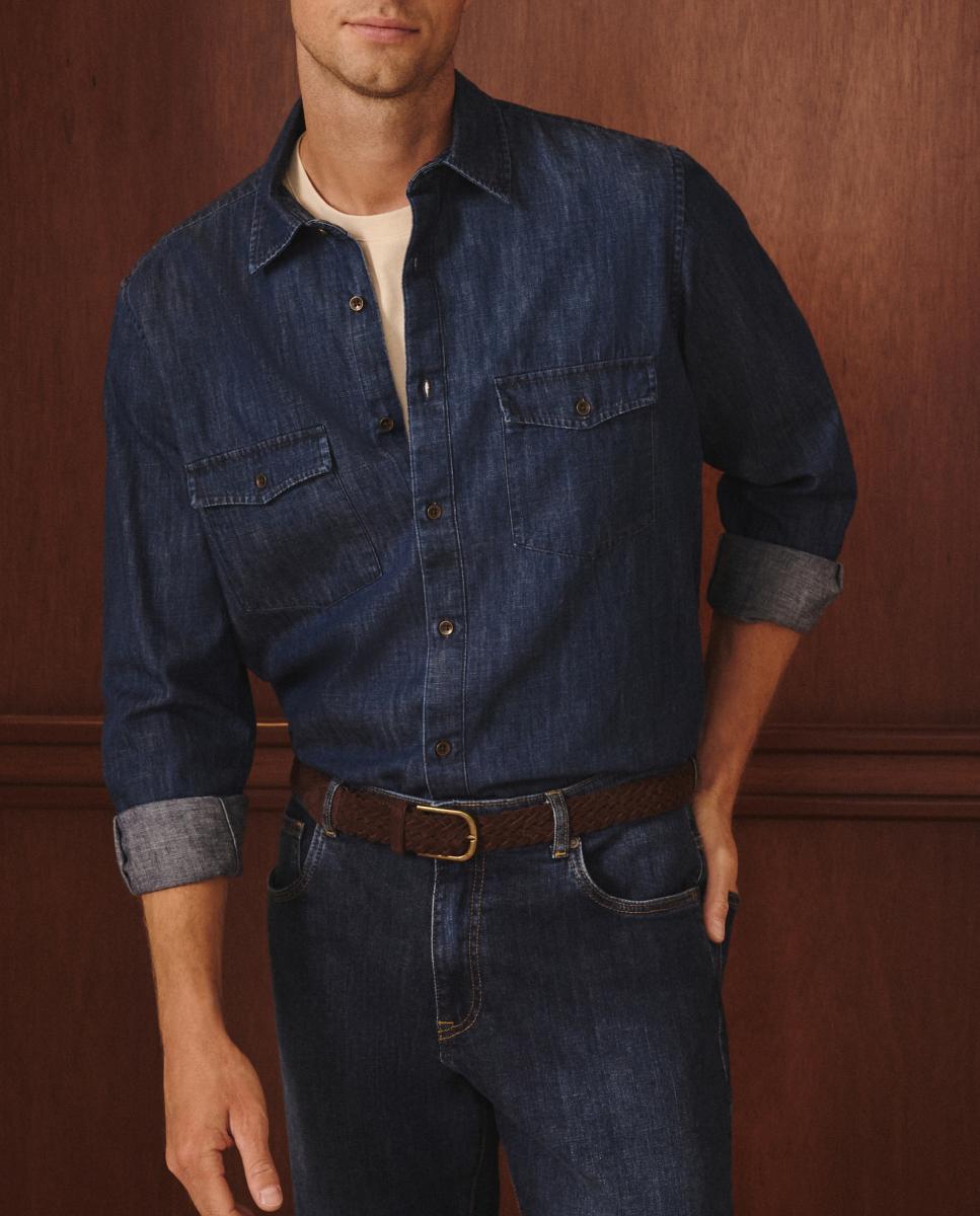 Imagen 0 de Camisa denim de hombre.