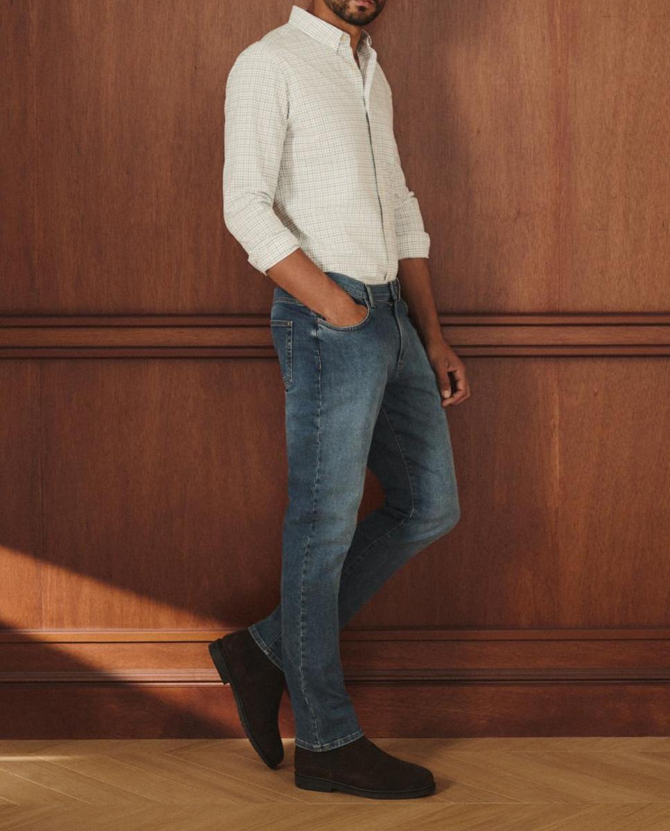 Imagen 0 de Camisa cuadros popelín de hombre.