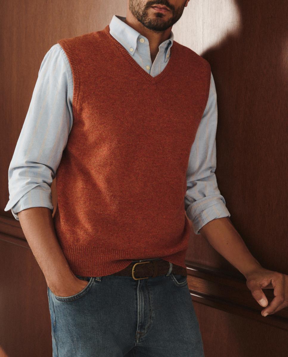 Imagen 0 de Chaleco de punto de hombre lambswool