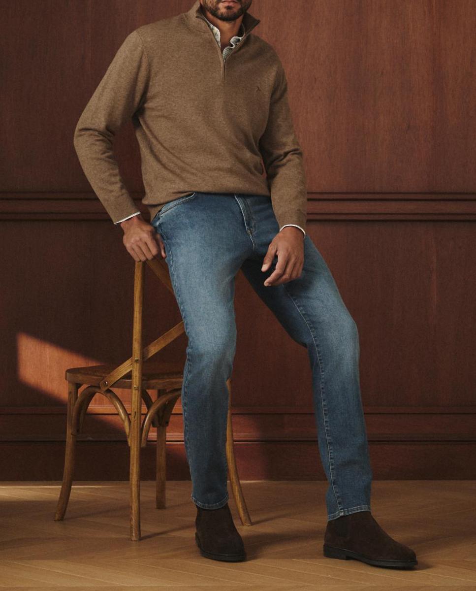 Imagen 0 de Jersey de hombre con media cremallera y cuello alto
