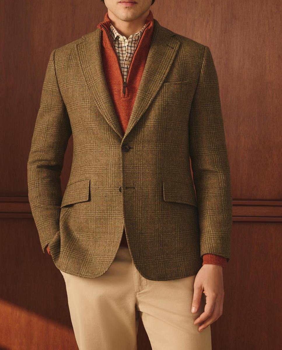 Imagen 0 de Chaqueta de hombre de cuadros lana