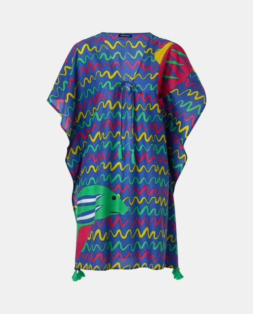 Imagen 0 de Caftán de mujer con estampado peces