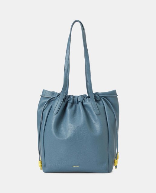 Imagen 0 de Shopper grande negro con fruncidor en laterales