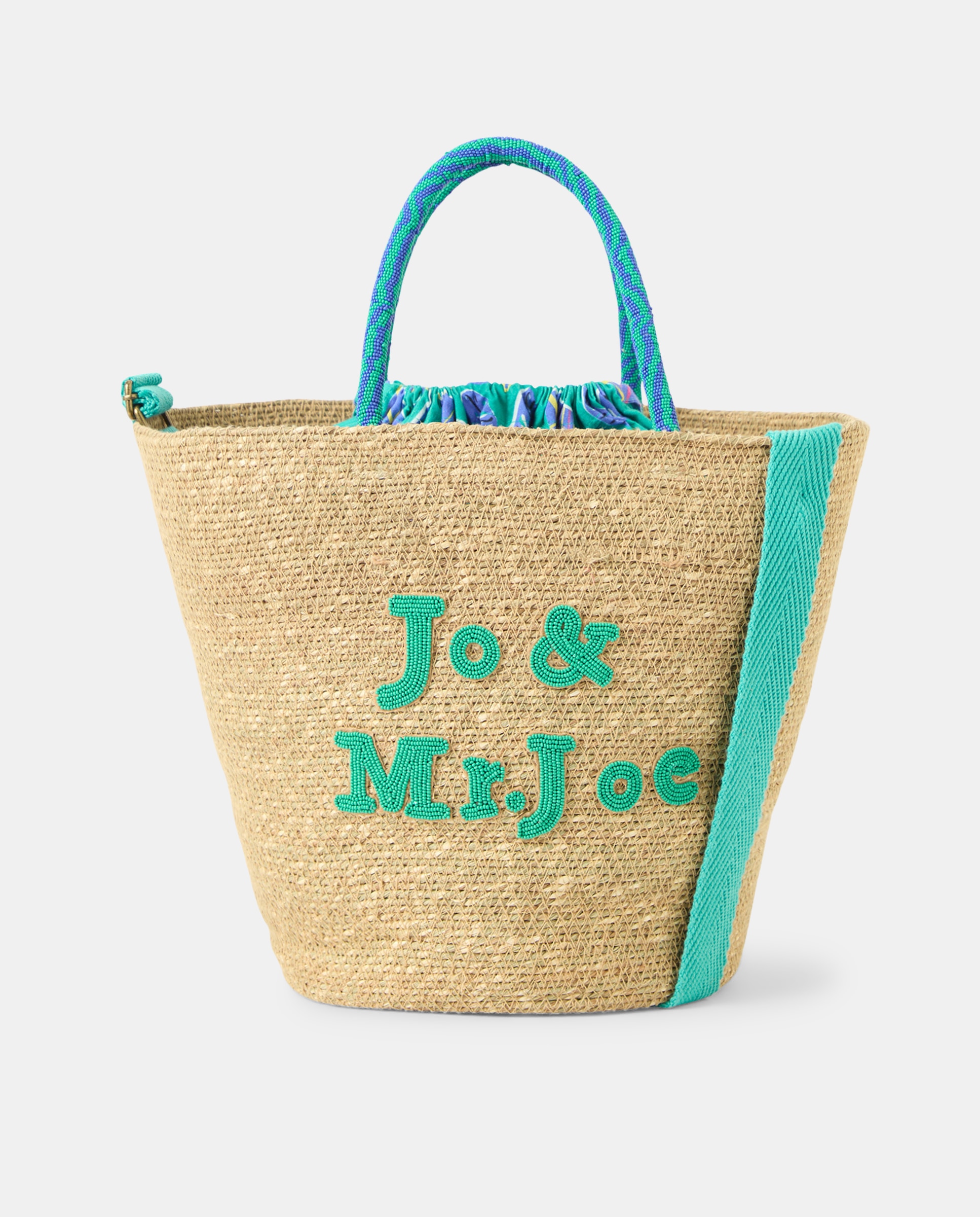 Imagen 0 de Bolso de rafia con abalorios