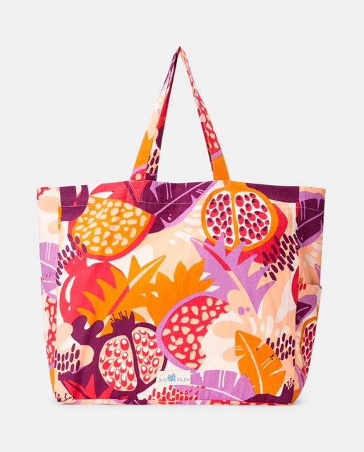Imagen 0 de Shopper de algodón con estampado frutal