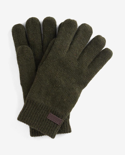 Imagen 0 de Guantes de hombre con puños acanalados y parche de la marca