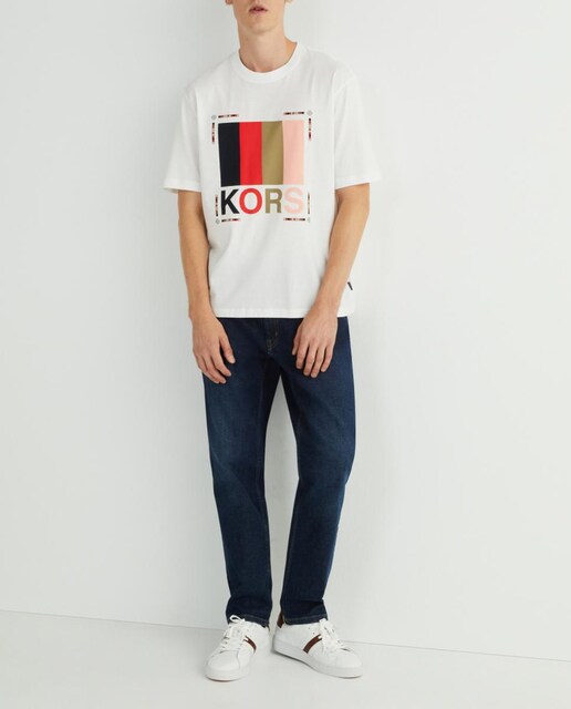 Imagen 0 de Camiseta de hombre de manga corta con print y logotipo frontales