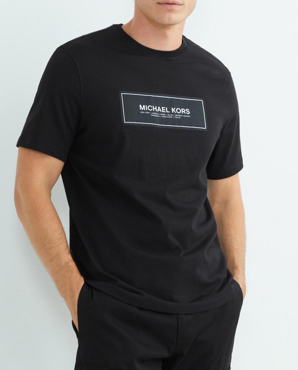Imagen 0 de Camiseta de hombre de algodón con logotipo frontal