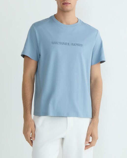 Imagen 0 de Camiseta de hombre de manga corta de algodón con logotipo con tono