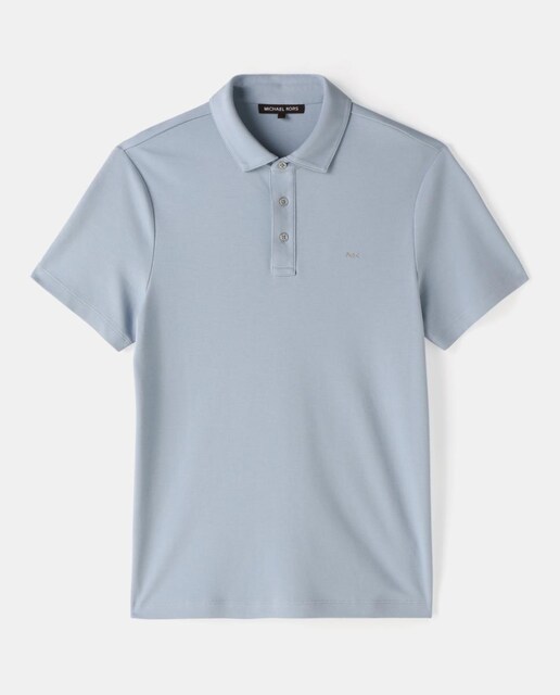 Imagen 0 de Polo de hombre slim azul de manga corta