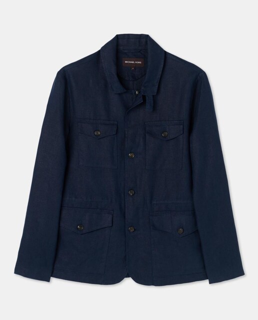 Imagen 0 de Chaqueta de hiombre tipo Field jacket en lino