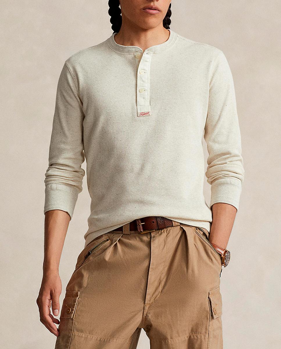 Imagen 0 de Camiseta manga larga de hombre con cuello panadero