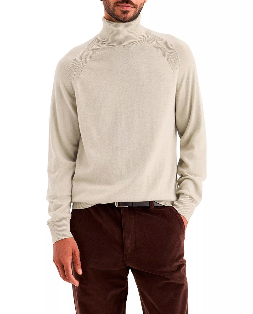 Imagen 0 de Jersey de hombre cuello vuelto lana merino extrafina