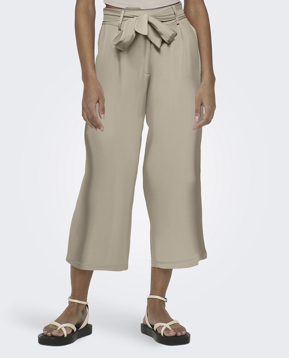 Imagen 0 de Pantalón culotte de mujer con cinturón