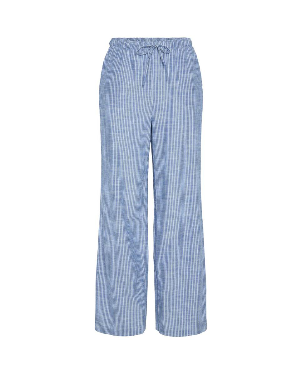 Imagen 0 de Pantalón de rayas de lino de mujer