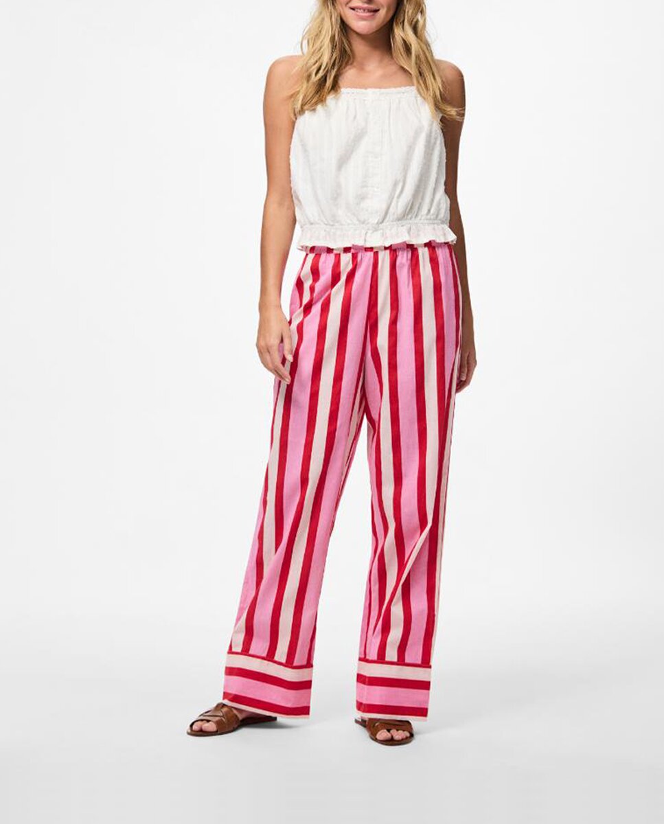 Imagen 0 de Pantalón largo de rayas de mujer