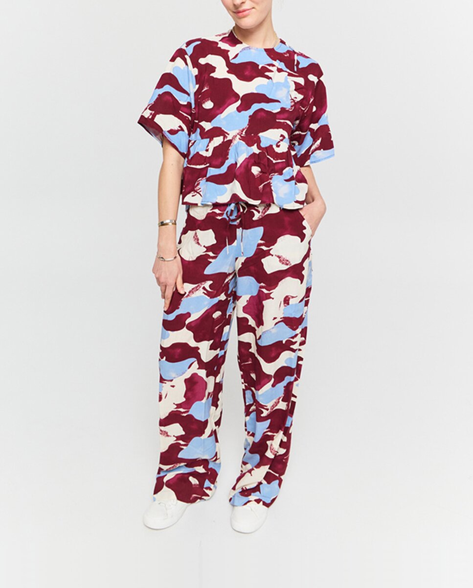 Imagen 0 de Pantalones estampados de mujer regular fit