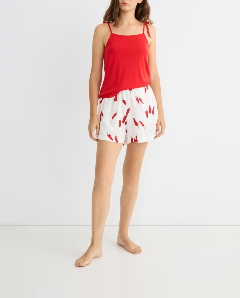 Imagen 0 de Pantalones shorts de rayas de mujer