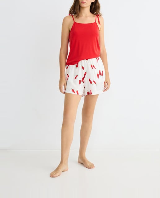 Imagen 0 de Pantalones shorts de rayas de mujer