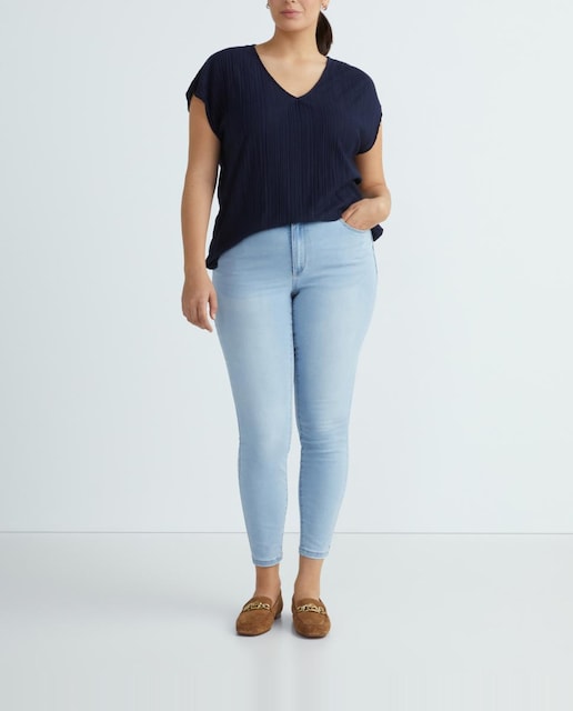 Imagen 0 de Vaqueros pitillo de mujer de talla grande